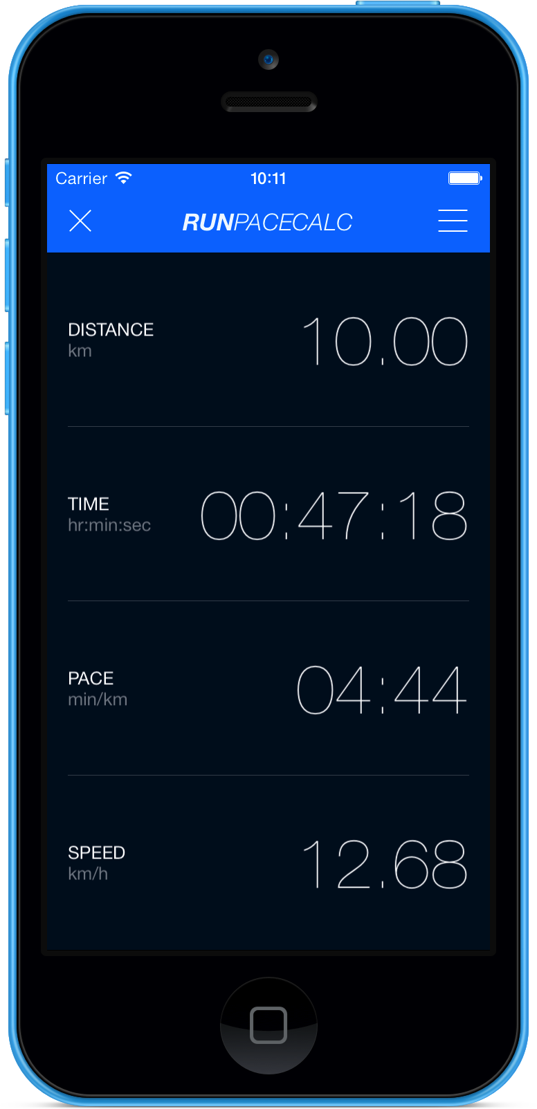 Running Pace Calculator for iPhone